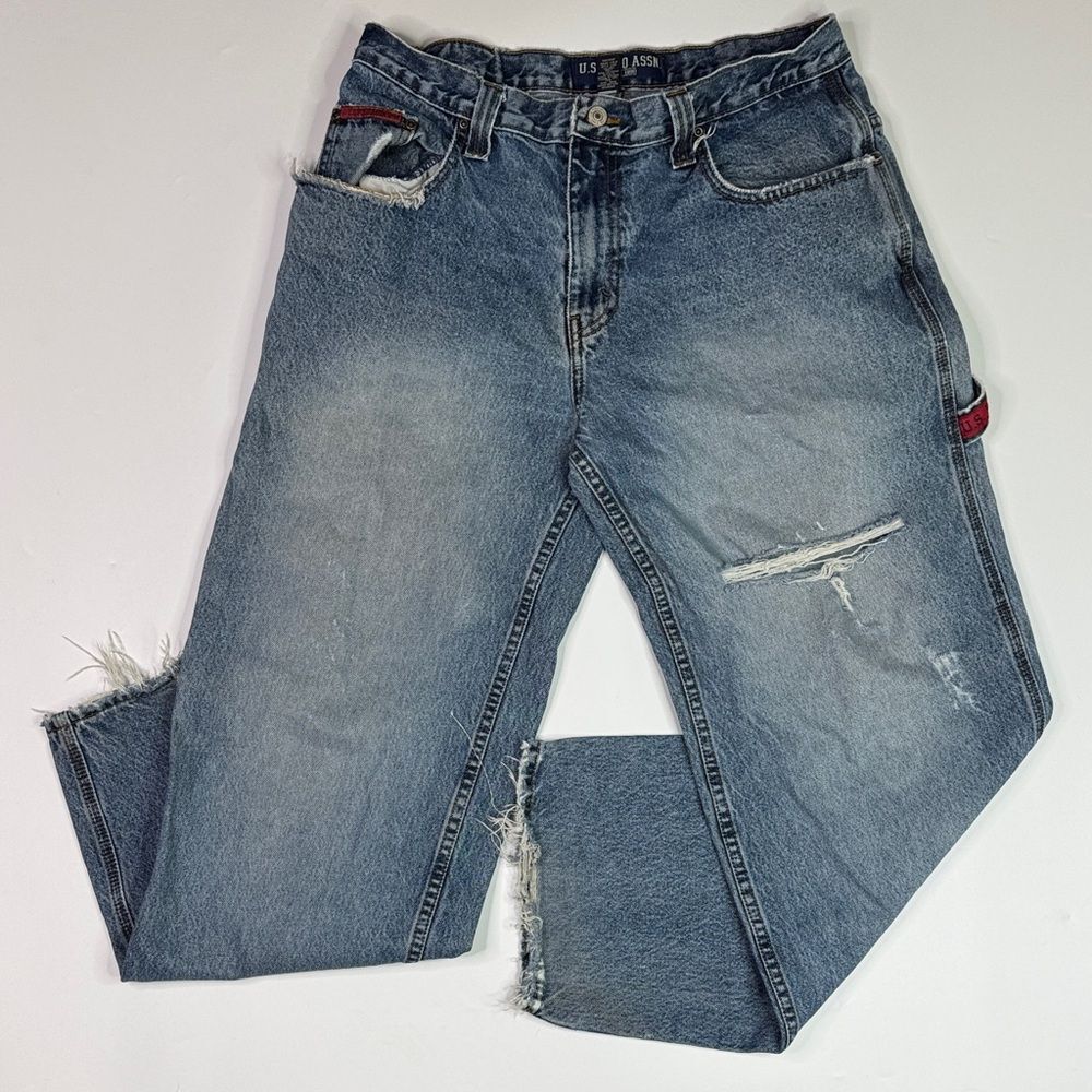 Vintage U.S. Polo Assn Grunge Carpenter Baggy Jeans Size 33x32